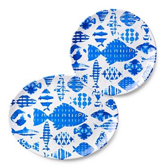 Certified International Fish Tale 2 pc Platter Set