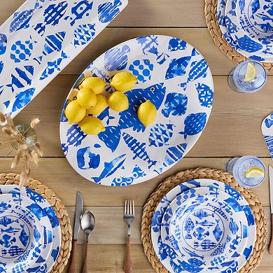 Certified International Fish Tale 2-Piece Platter Set