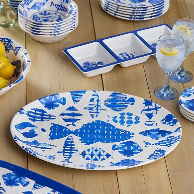 Certified International Fish Tale 2-Piece Platter Set