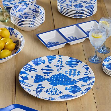 Certified International Fish Tale 2-Piece Platter Set