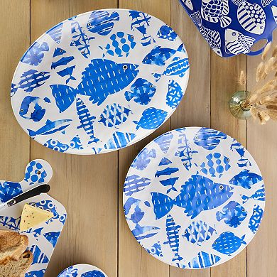 Certified International Fish Tale 2-Piece Platter Set