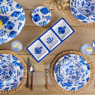 Certified International Fish Tale 3-Piece Hostess Serving Set