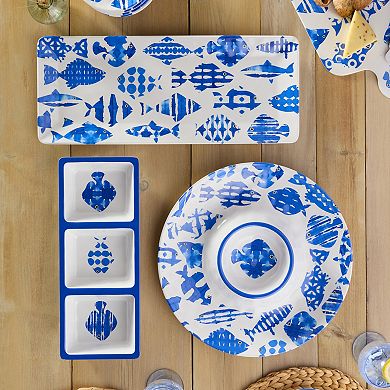 Certified International Fish Tale 3-Piece Hostess Serving Set