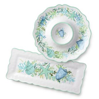 Certified International Sea Glass 2 pc Appetizer Serving Set