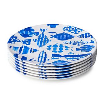 Certified International Fish Tale 6 pc Dinner Plate Set