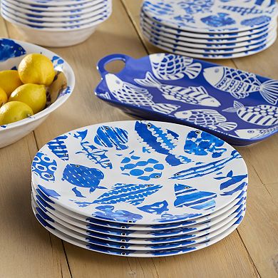 Certified International Fish Tale 6-Piece Dinner Plate Set