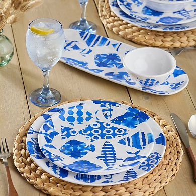 Certified International Fish Tale 6-Piece Salad Plate Set