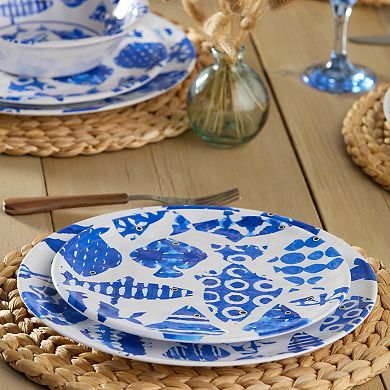 Certified International Fish Tale 6-Piece Salad Plate Set