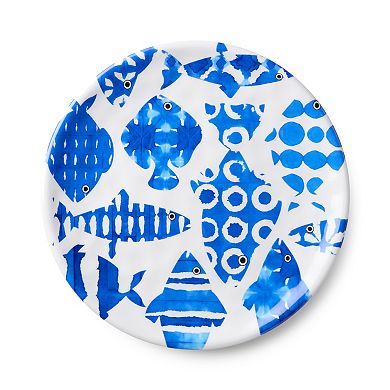 Certified International Fish Tale 6-Piece Salad Plate Set