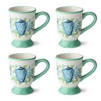 Certified International Sea Glass 4 pc Mug Set