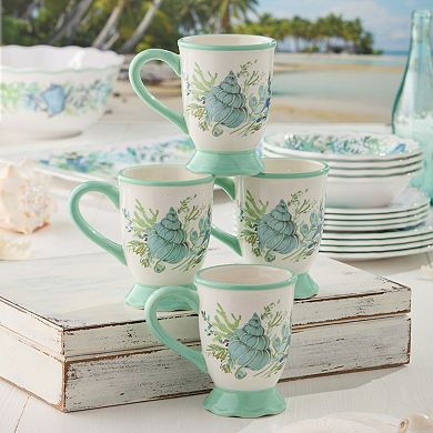 Certified International Sea Glass 4-Piece Mug Set