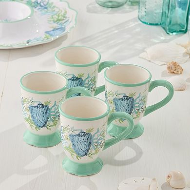 Certified International Sea Glass 4-Piece Mug Set