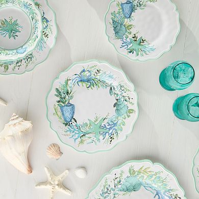 Certified International Sea Glass 4-Piece Dinner Plate Set