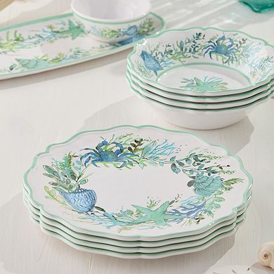 Certified International Sea Glass 4-Piece Dinner Plate Set