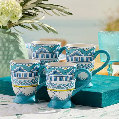 Certified International Set of 4 Porto Mugs
