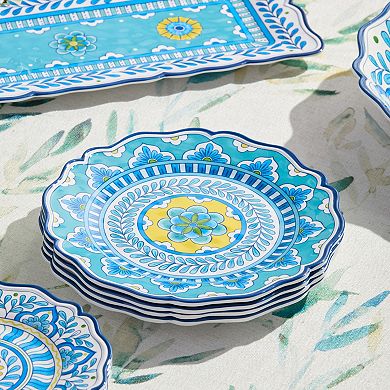 Certified International Porto 4-Piece Dinner Plate Set