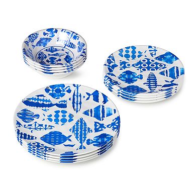 Certified International Fish Tale 12-Piece Dinnerware Set
