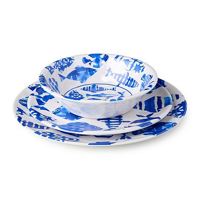 Certified International Fish Tale 12-Piece Dinnerware Set