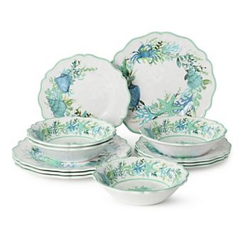Certified International Sea Glass 12 pc Dinnerware Set