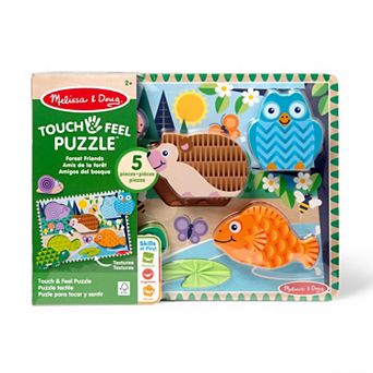 Melissa & Doug Forest Friends 5 pc Touch & Feel Puzzle
