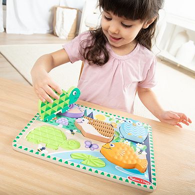 Melissa & Doug Forest Friends 5-Piece Touch & Feel Puzzle