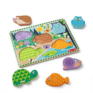Melissa & Doug Forest Friends 5-Piece Touch & Feel Puzzle