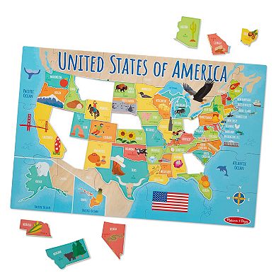 Melissa & Doug USA Map 51-Piece Floor Puzzle