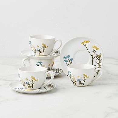Lenox Wildflowers 8-Piece Espresso Cups & Saucers Set