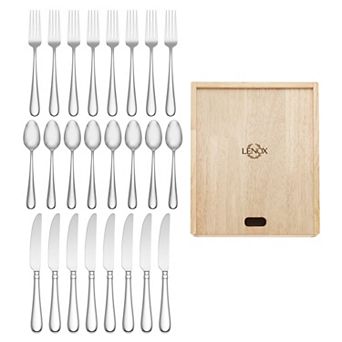 Lenox Studio 1414 Mirror 24 pc Flatware Set with Caddy