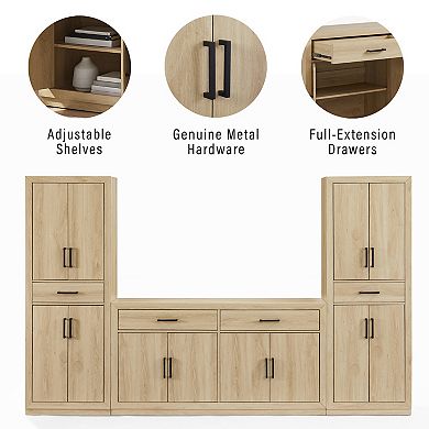 Crosley Furniture ISLA 3-Piece Sideboard & Pantry Set