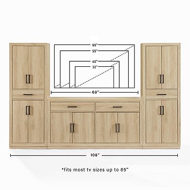 Crosley Furniture ISLA 3-Piece Sideboard & Pantry Set