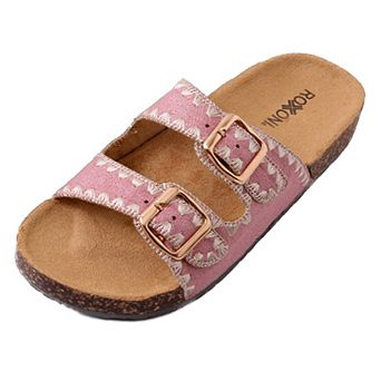 Roxoni Women’s Double Buckle Indoor Outdoor Sandals