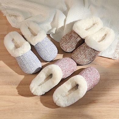 Roxoni Women's Chenille Twist Clog Slippers