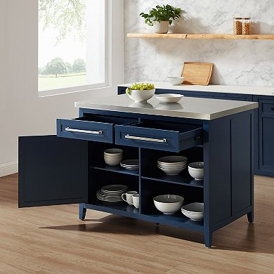 Crosley Furniture Stainless Steel Top Kitchen Island