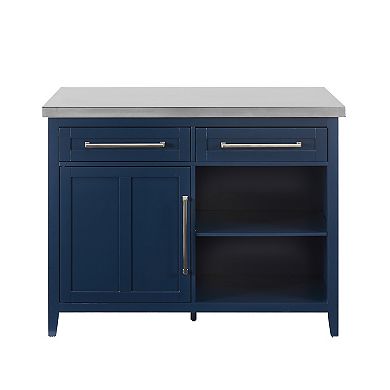 Crosley Furniture Stainless Steel Top Kitchen Island