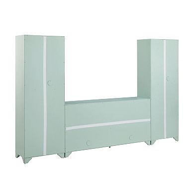 Crosley Furniture TARA 3-Piece Sideboard & Pantry Set with Adjustable Shelves