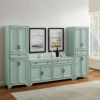 Crosley Furniture TARA 3-Piece Sideboard & Pantry Set with Adjustable Shelves