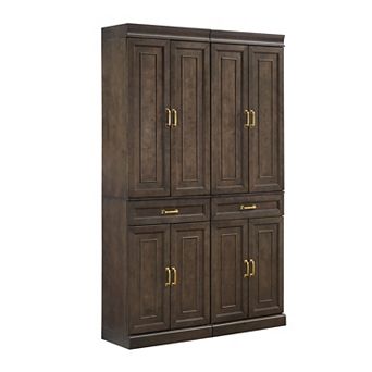 Crosley Furniture Stanton 2 pc Kitchen Storage Pantry Cabinet Set
