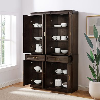 Crosley Furniture Stanton 2-Piece Kitchen Storage Pantry Cabinet Set