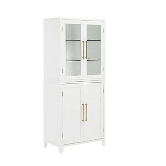 Crosley Furniture Roarke Pantry Storage Cabinet with Glass Doors