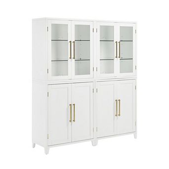 Crosley Furniture Roarke Pantry Storage Cabinet with Glass Doors