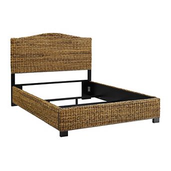 Crosley Furniture Serena Rattan King Bed Frame