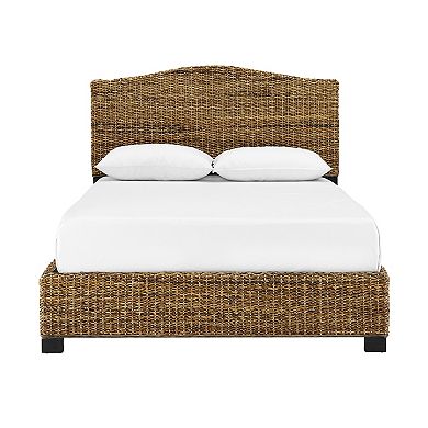 Crosley Furniture Serena Rattan King Bed Frame