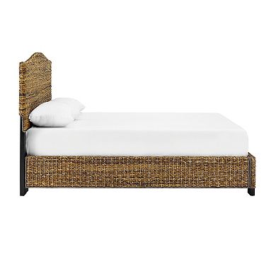 Crosley Furniture Serena Rattan King Bed Frame