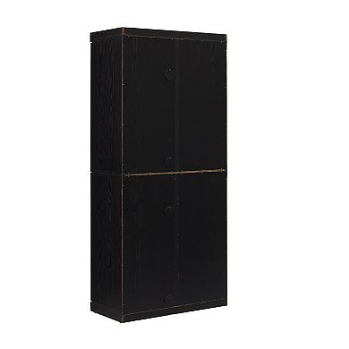 Crosley Furniture Essen Glass Door Kitchen Pantry Storage Cabinet