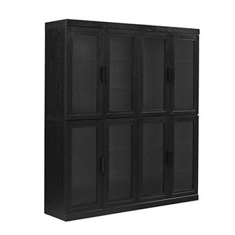 Crosley Furniture Essen Glass Door Kitchen Pantry Storage Cabinet