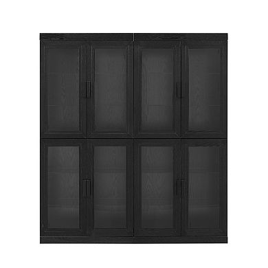 Crosley Furniture Essen Glass Door Kitchen Pantry Storage Cabinet