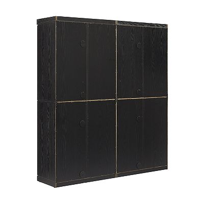 Crosley Furniture Essen Glass Door Kitchen Pantry Storage Cabinet
