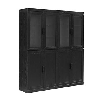 Crosley Furniture Essen 2 pc Pantry Storage Cabinet with Glass Door