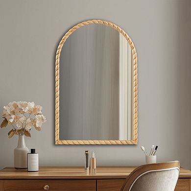 Madison Park Montra Arched Braided Wood Wall Mirror